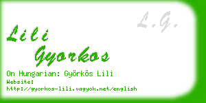 lili gyorkos business card